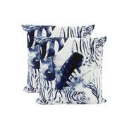 Navy Baskins Outdoor Cushion 50x50 gallery detail image