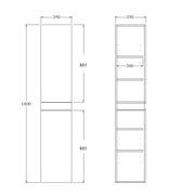 Code Neo Bathroom Tower Cabinet - 2 Colours gallery detail image