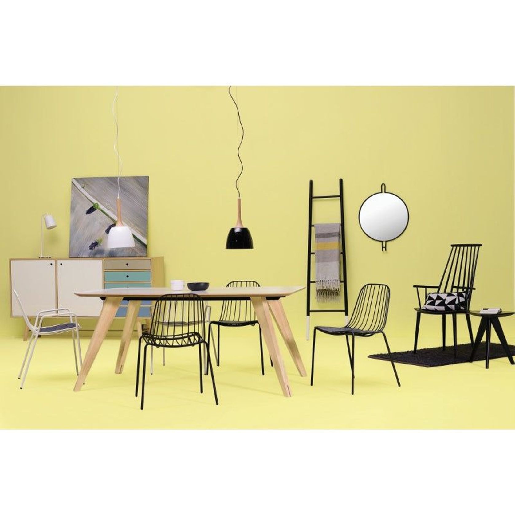 AXTELL Sideboard Buffet 180cm - White & Oak gallery detail image