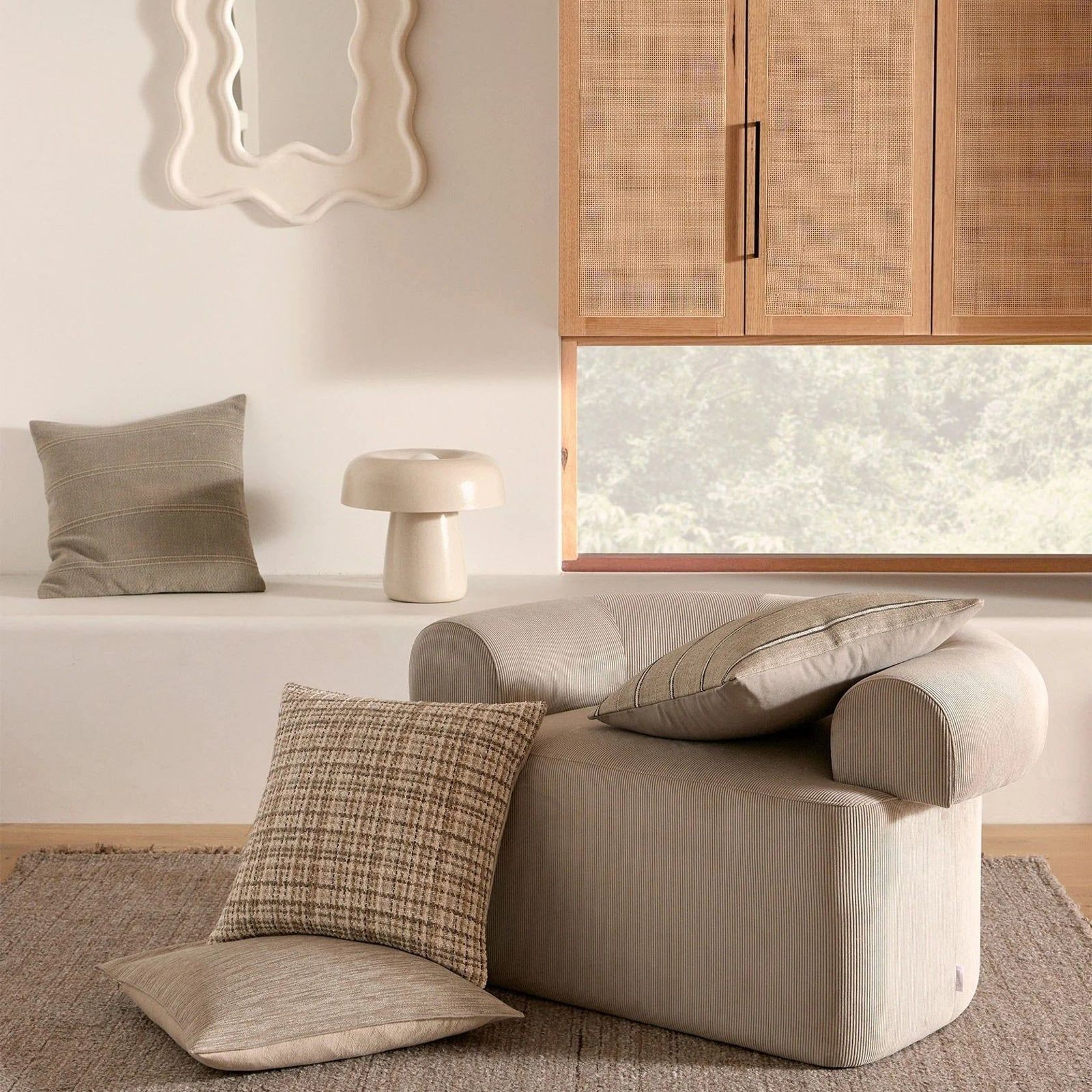 Weave Home Isola Cushion - Fog | 50 x 50cm gallery detail image