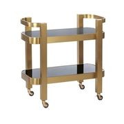 St Tropez Drinks Trolley with Black Glass gallery detail image