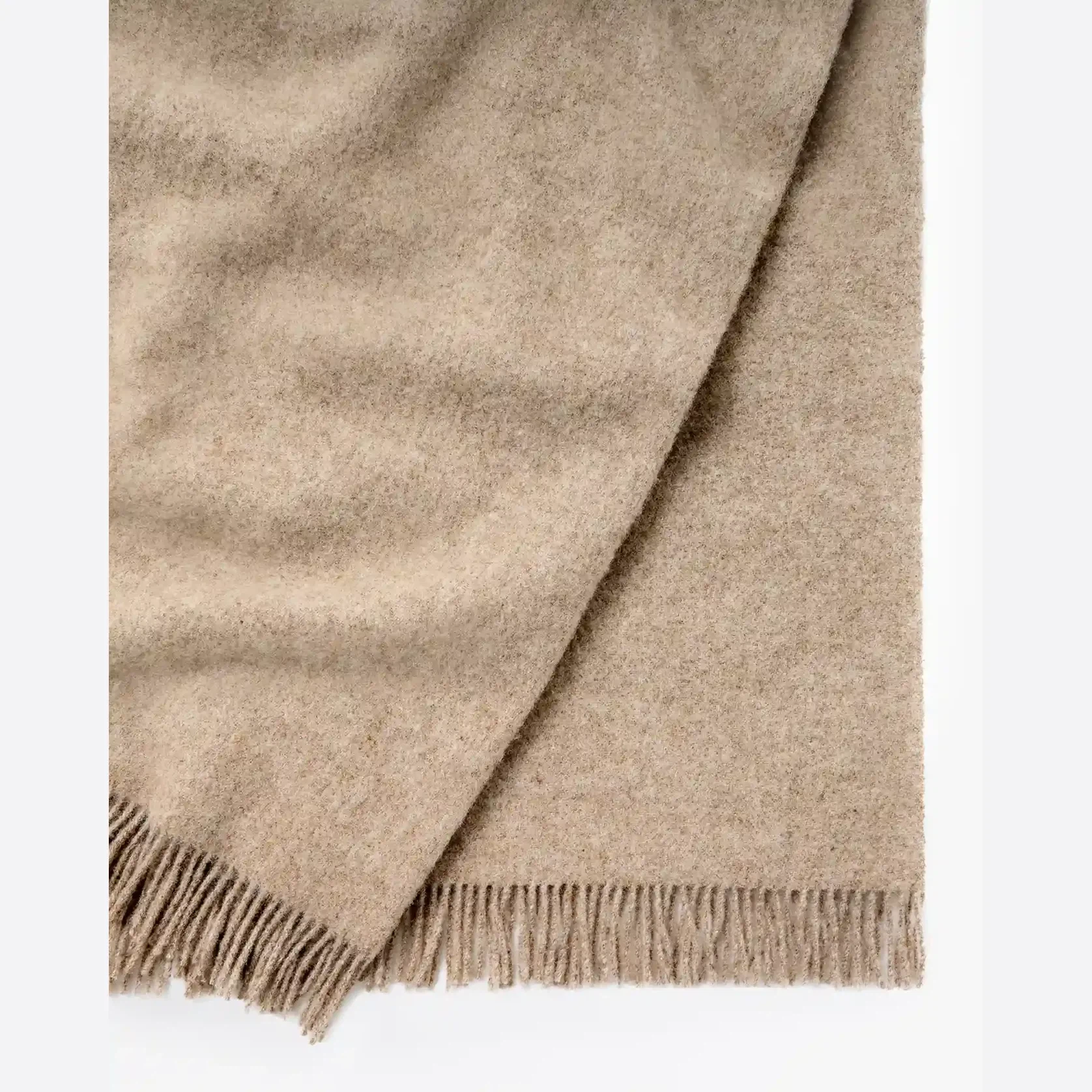 Weave Home Nevis Throw Blanket - Oak | NZ Lambswool gallery detail image
