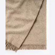 Weave Home Nevis Throw Blanket - Oak | NZ Lambswool gallery detail image