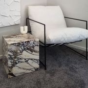 Cube Side Table - Viola Calacatta Marble | Natural Stone Co. gallery detail image