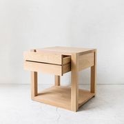 'Nordic' Solid Oak Bedside Cabinet gallery detail image