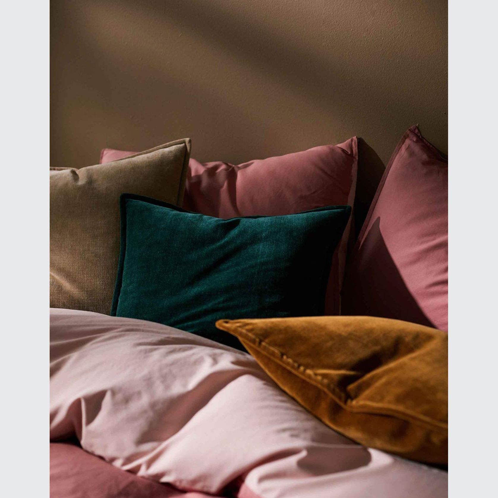 Weave Home Nova Velvet Cushion - Evergreen | 50 x 50cm gallery detail image
