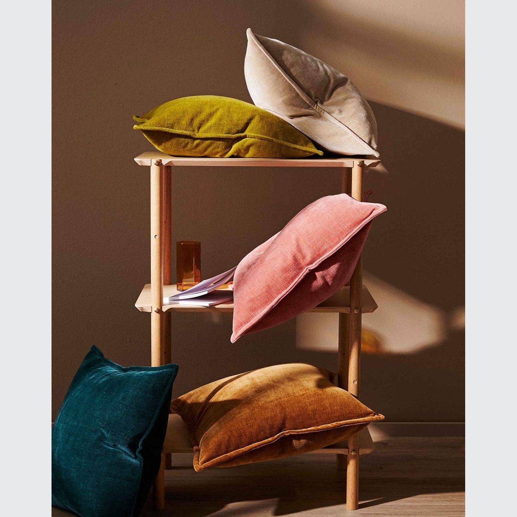 Weave Home Nova Velvet Cushion - Tapioca | 50 x 50cm gallery detail image