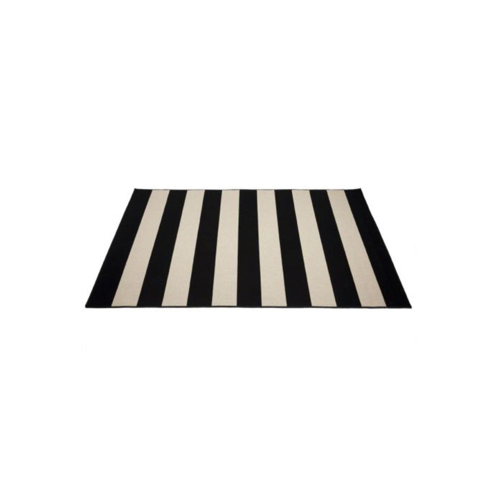 Nyoma Black & Cream Striped Outdoor Rug gallery detail image