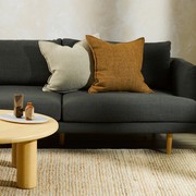 Baya Flaxmill Handwoven Linen Cushion | Pecan gallery detail image
