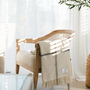Ruanui Station Lambswool Throw -  Waitoka White gallery detail image