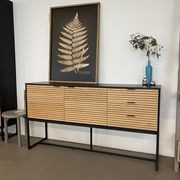 ODENCE Sideboard 160cm - Natural & Black gallery detail image
