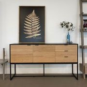 ODENCE Sideboard 160cm - Natural & Black gallery detail image