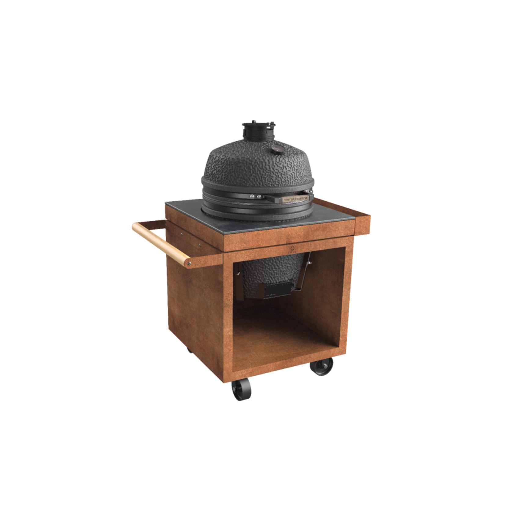 OFYR Pro + Kamado Grill Stand w/ Ceramic Tabletop - Corten Steel gallery detail image