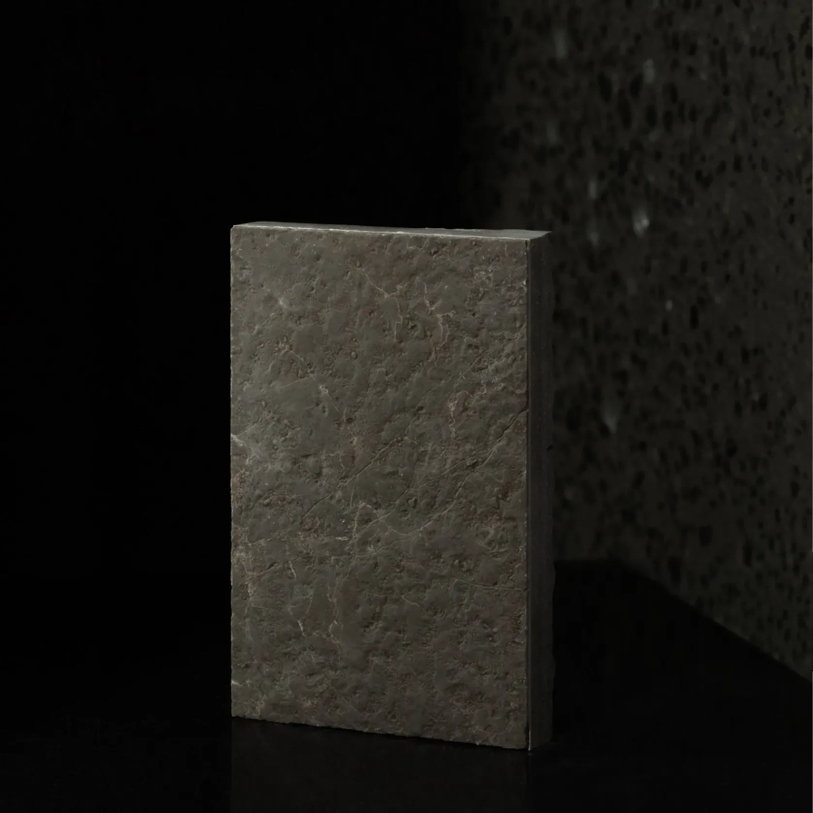 Ottoman Grey Leathered Marble Porcelia gallery detail image