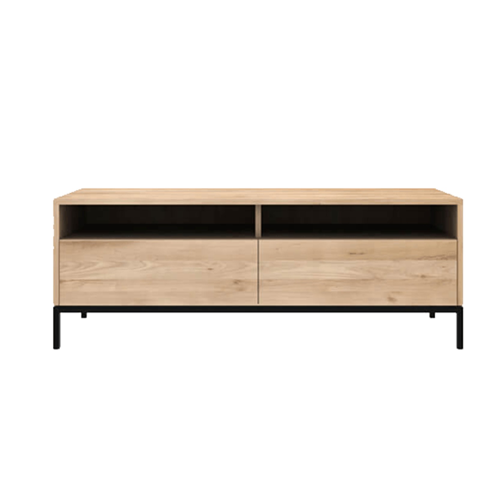 Oak Ligna TV Cupboard Black Frame gallery detail image