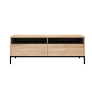 Oak Ligna TV Cupboard Black Frame gallery detail image