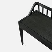Oak Spindle Bench Seat - Black gallery detail image
