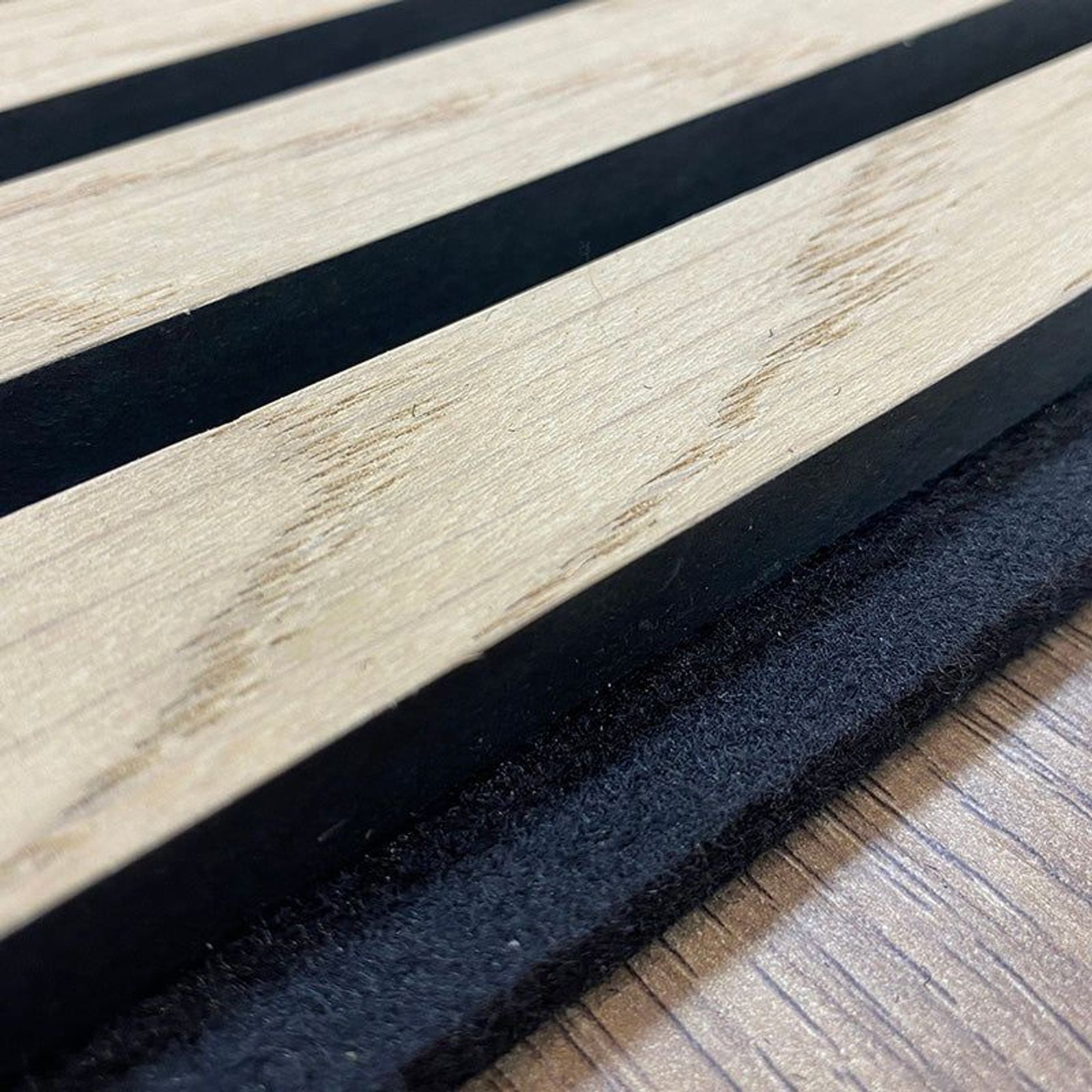 WOODFLEX Flexible Acoustic Wood Slat Wall Panel, Oak Veneer - 2400mm x 600mm gallery detail image