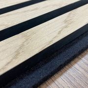 WOODFLEX Flexible Acoustic Wood Slat Wall Panel, Oak Veneer - 2400mm x 600mm gallery detail image