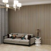WOODFLEX Flexible Acoustic Wood Slat Wall Panel, Oak Veneer - 2400mm x 600mm gallery detail image