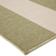 Nyoma Lime Striped Outdoor Rug gallery detail image