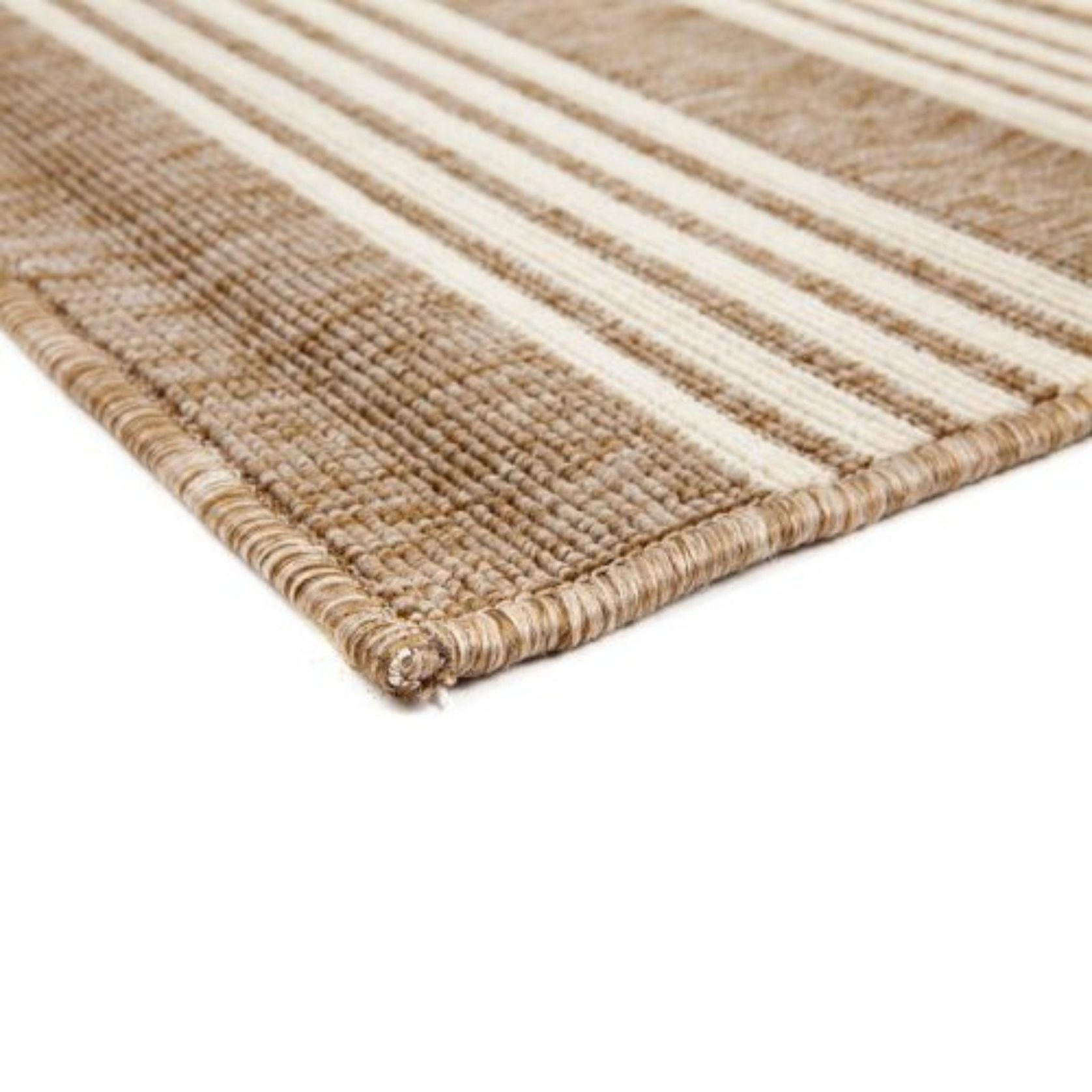 Mariona Beige Stripe Outdoor Rug gallery detail image