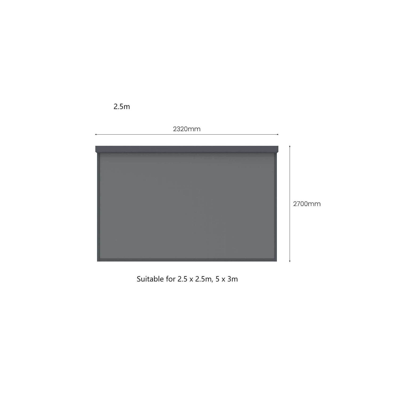 Retractable Shade Blind For Baltic Wall Mounted Pergola 2.0 gallery detail image