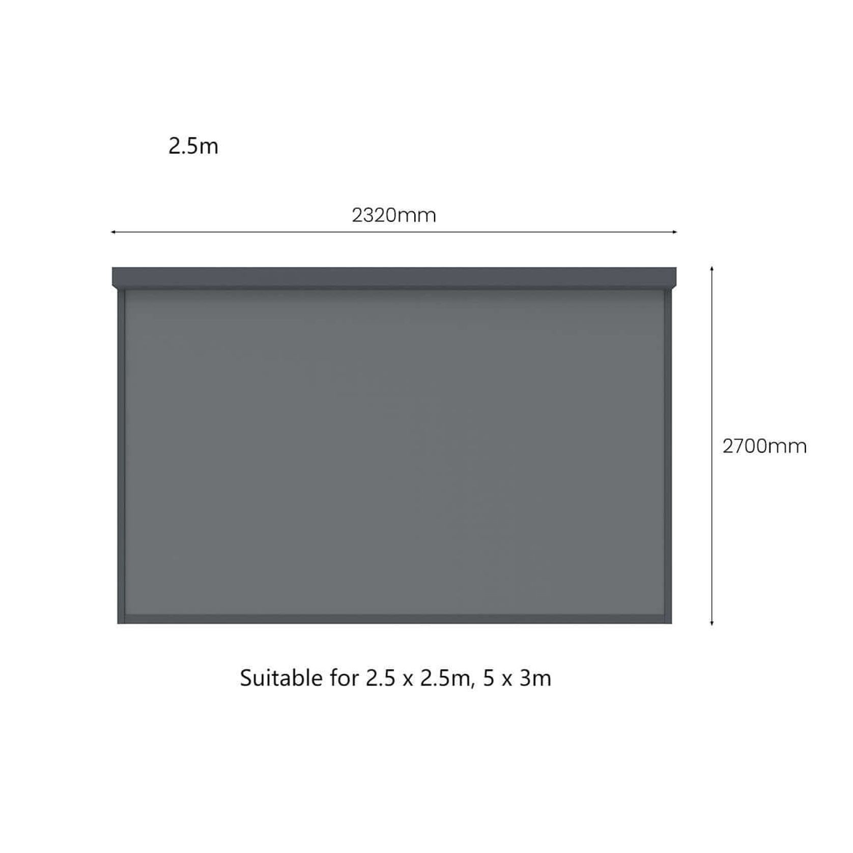 Retractable Shade Blind For Baltic Wall Mounted Pergola 2.0 gallery detail image