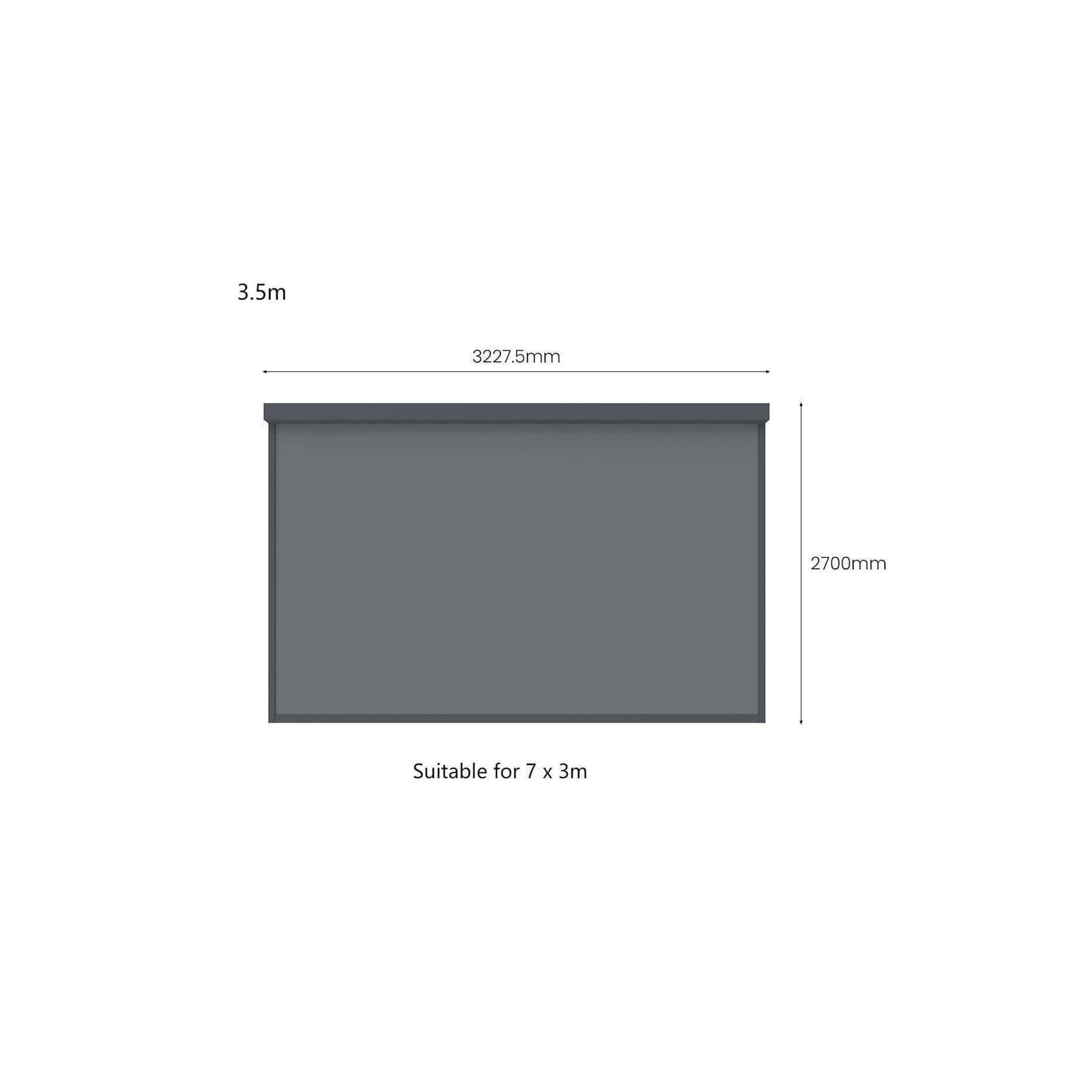 Retractable Shade Blind For Baltic Wall Mounted Pergola 2.0 gallery detail image