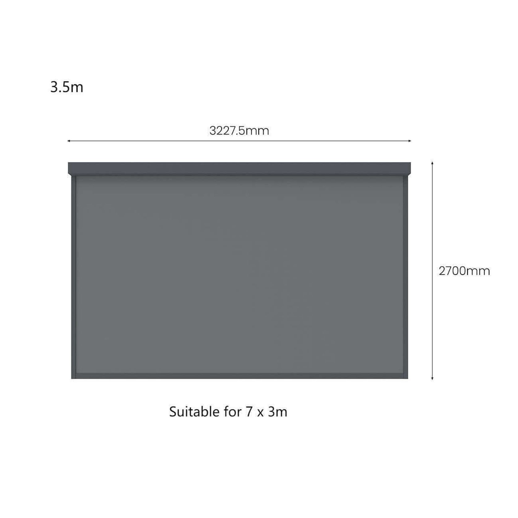 Retractable Shade Blind For Baltic Wall Mounted Pergola 2.0 gallery detail image