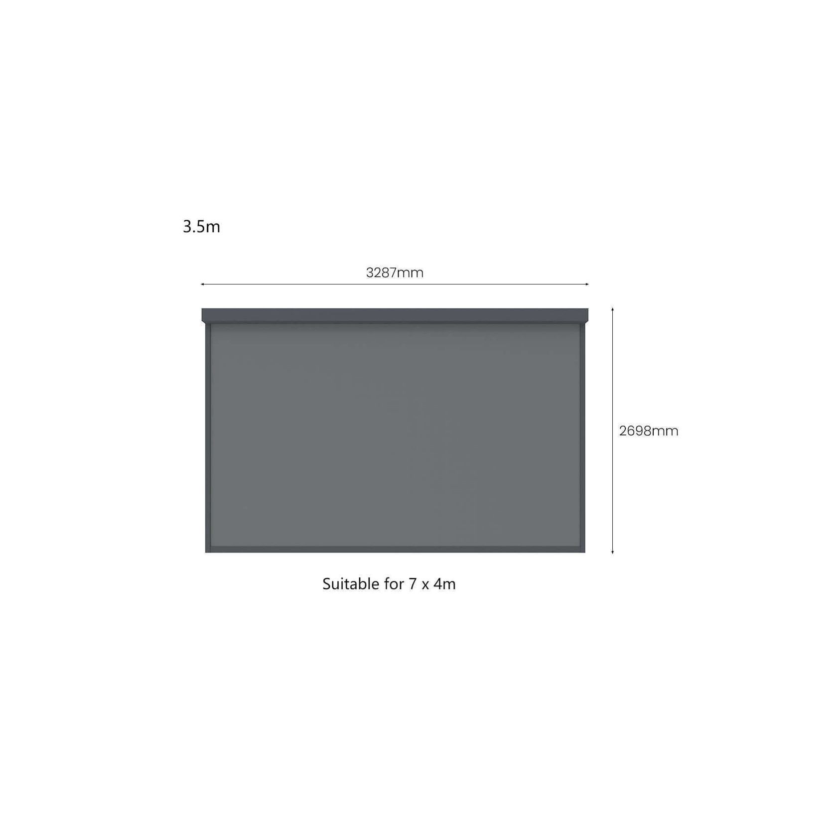 Retractable Shade Blind For Baltic Freestanding Pergola 2.0 gallery detail image