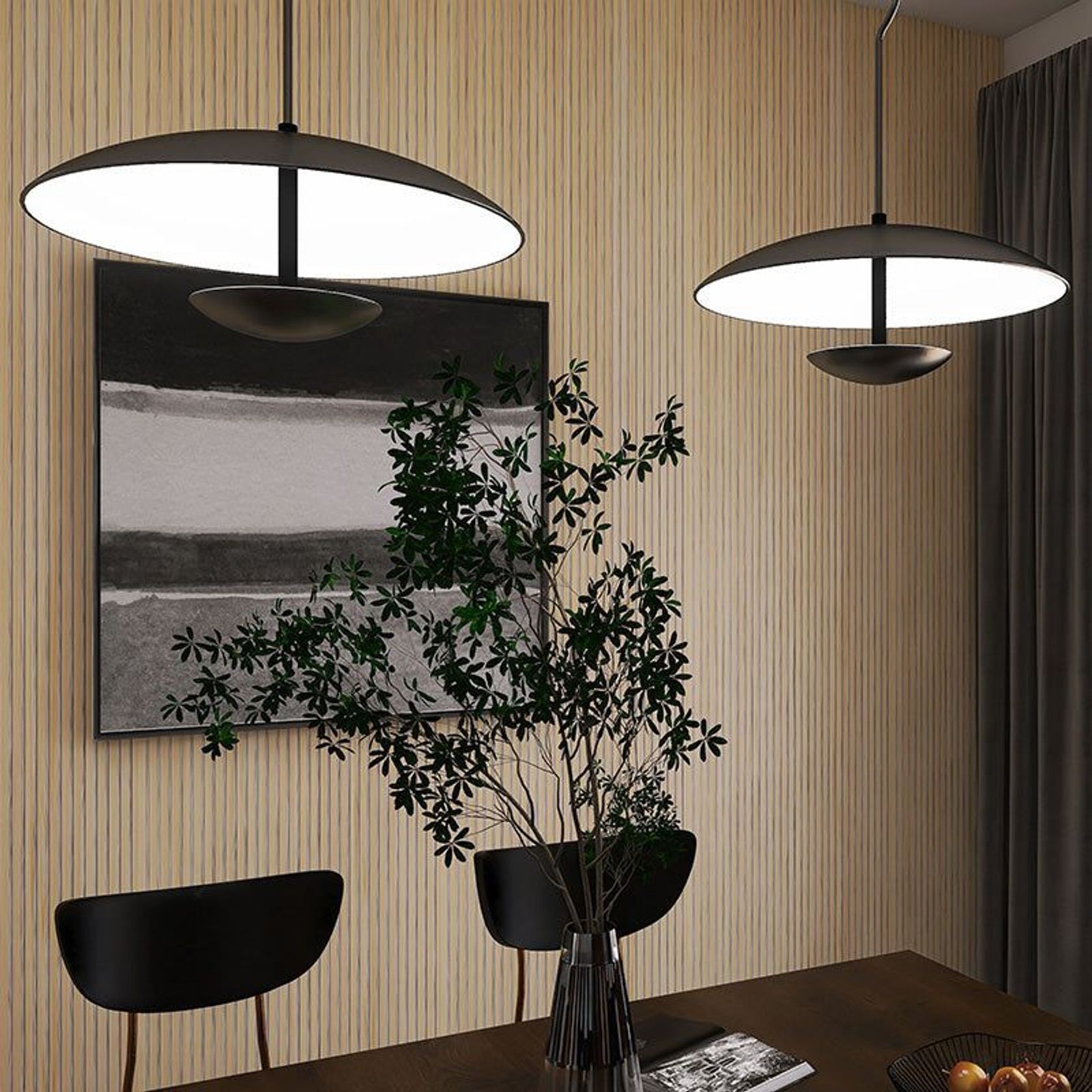 WOODFLEX Flexible Acoustic Wood Slat Wall Panel, Oak Veneer on Light Grey - 2700mm x 600mm gallery detail image
