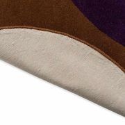 Orla Kiely Spot Flower Rug - Chestnut and Violet | 100% Wool Floor Rug gallery detail image