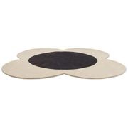 Orla Kiely Spot Flower Rug - Ecru and Black | 100% Wool Designer Floor Rug gallery detail image