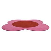 Orla Kiely Spot Flower Rug - Pink and Red | 100% Wool Designer Floor Rug gallery detail image