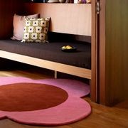 Orla Kiely Spot Flower Rug - Pink and Red | 100% Wool Designer Floor Rug gallery detail image