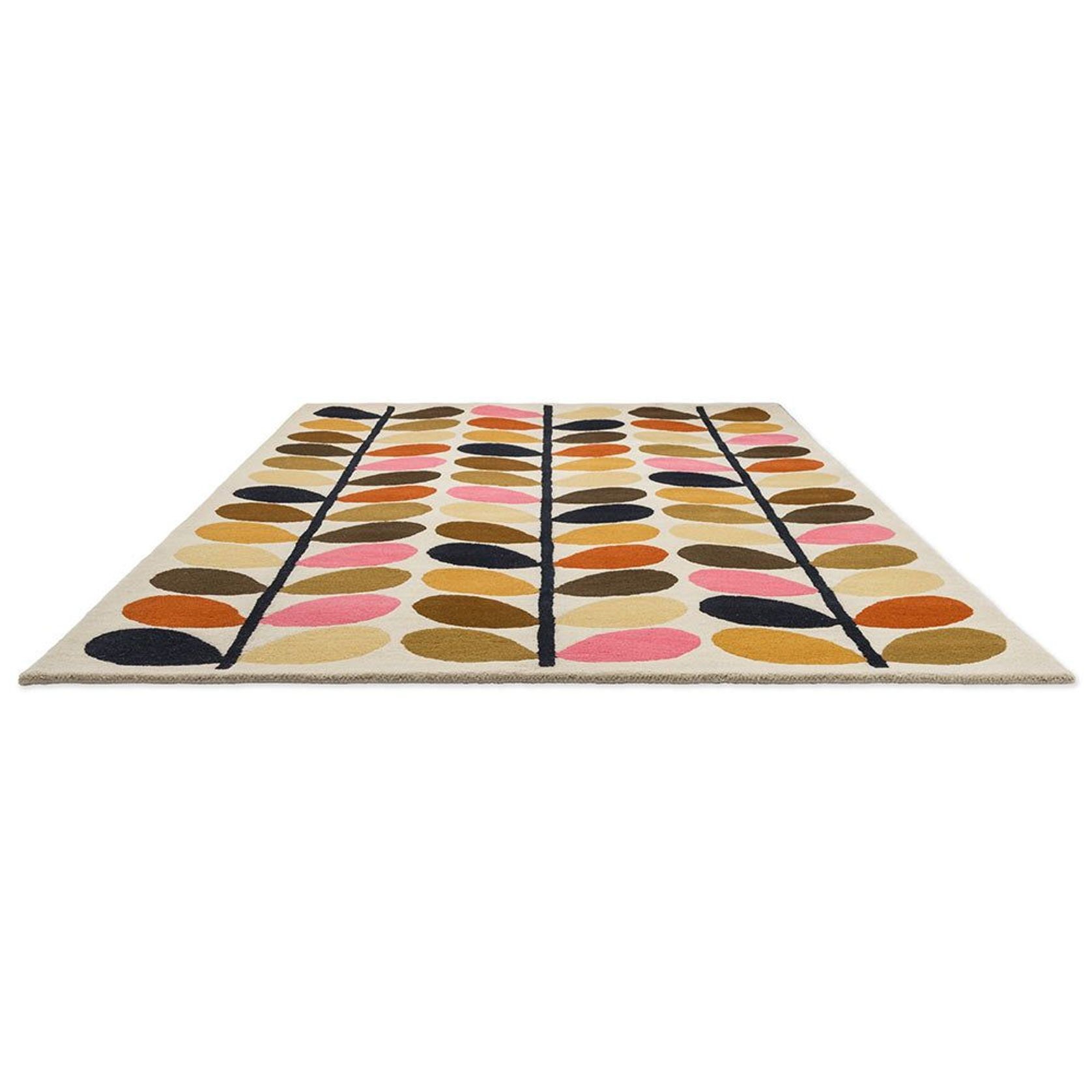 Orla Kiely Multi Stem Rug - Autumn | 100% Wool Designer Floor Rug gallery detail image