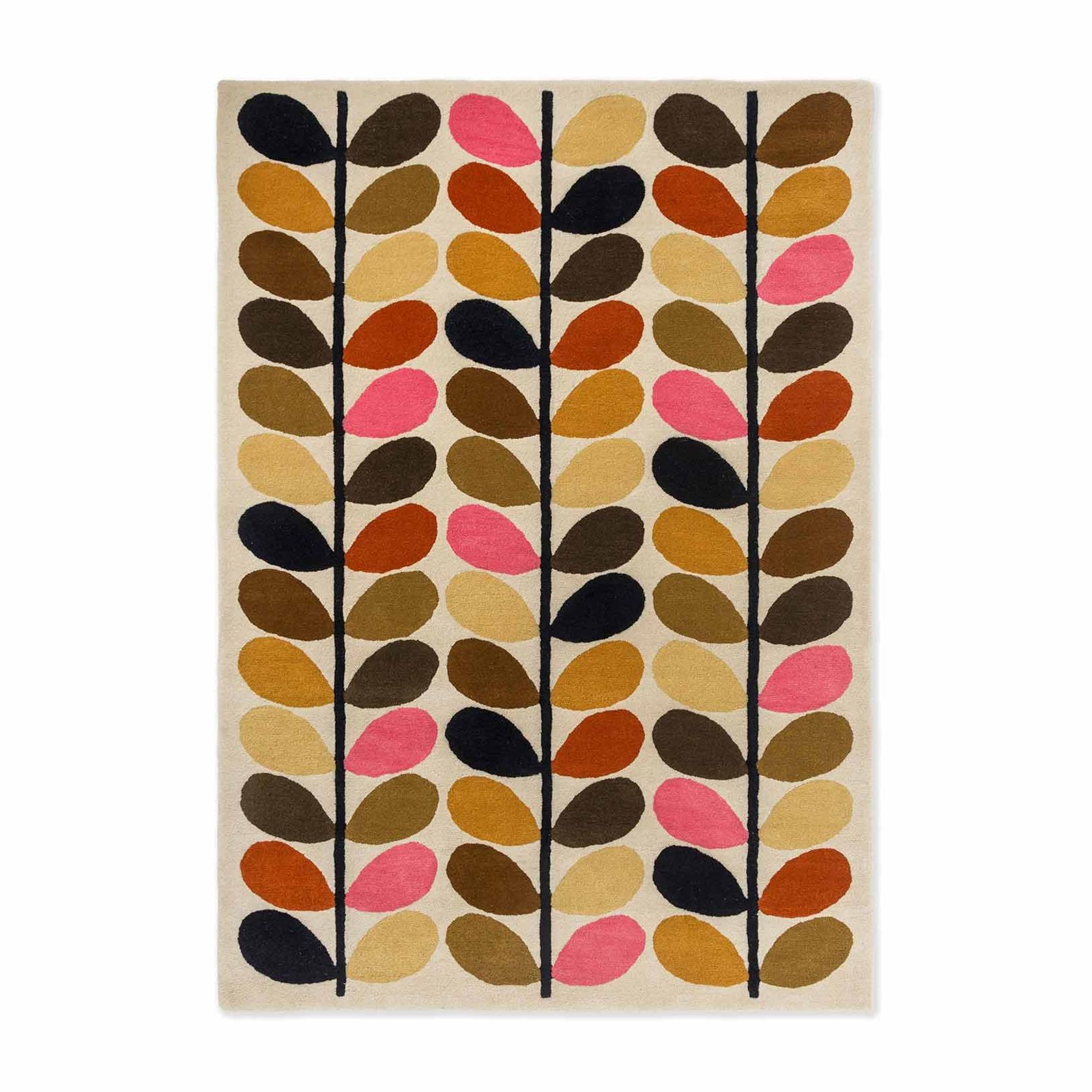 Orla Kiely Multi Stem Rug - Autumn | 100% Wool Designer Floor Rug gallery detail image