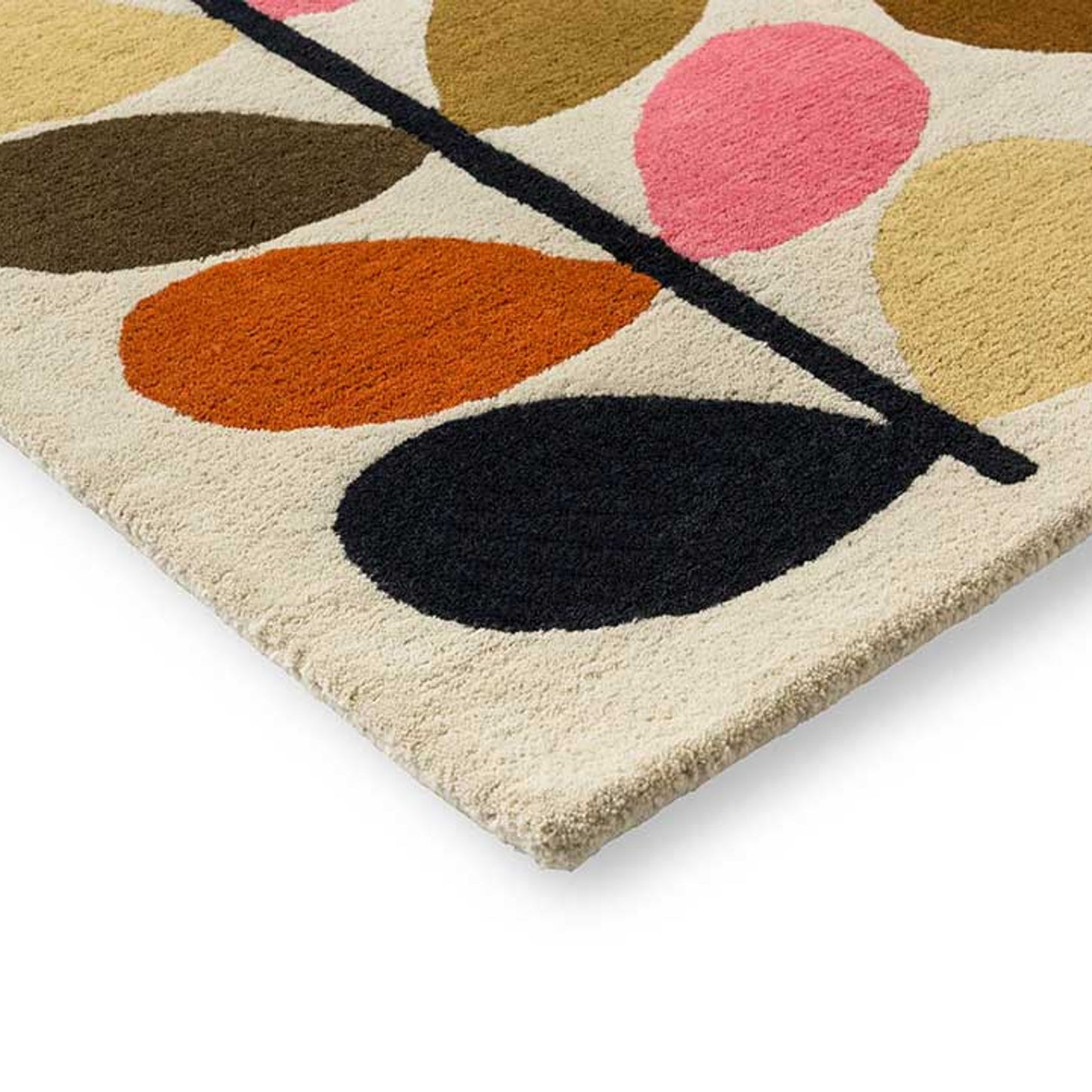 Orla Kiely Multi Stem Rug - Autumn | 100% Wool Designer Floor Rug gallery detail image