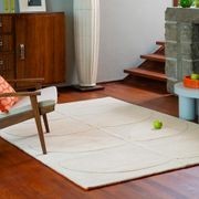 Orla Kiely Solid Stem Rug - Ecru | 100% Wool Designer Floor Rug gallery detail image