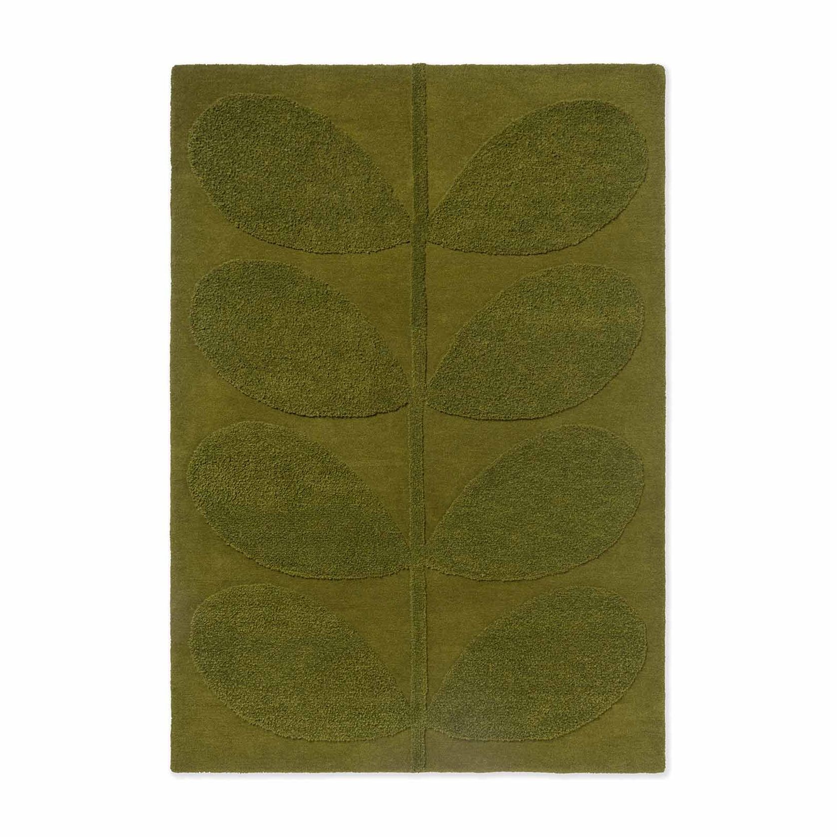 Orla Kiely Solid Stem Rug - Fern | 100% Wool Designer Floor Rug gallery detail image