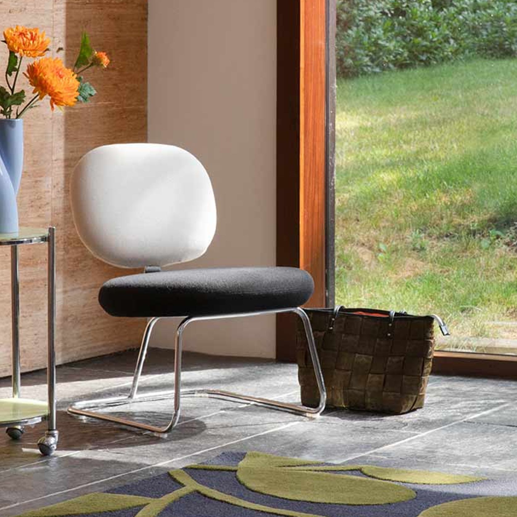 Orla Kiely Sprig Stem Rug - Marine | 100% Wool Designer Floor Rug gallery detail image