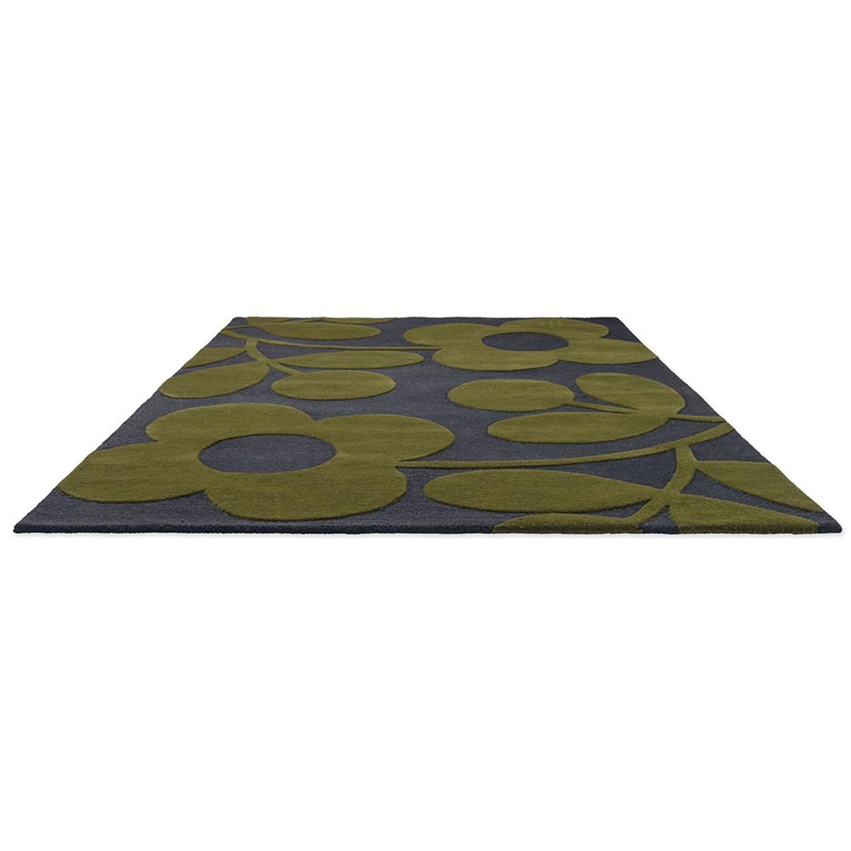 Orla Kiely Sprig Stem Rug - Marine | 100% Wool Designer Floor Rug gallery detail image