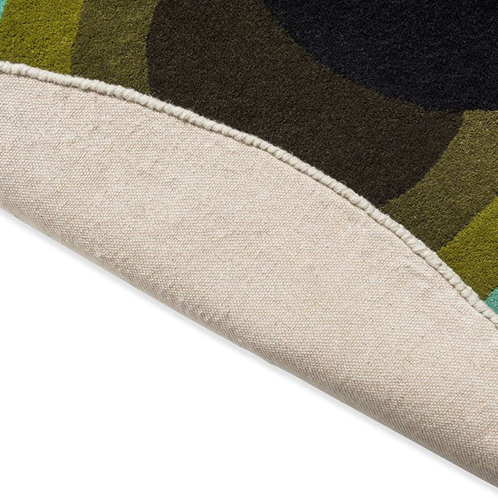 Orla Kiely Sunflower Rug - Olive | 100% Wool Round Floor Rug gallery detail image