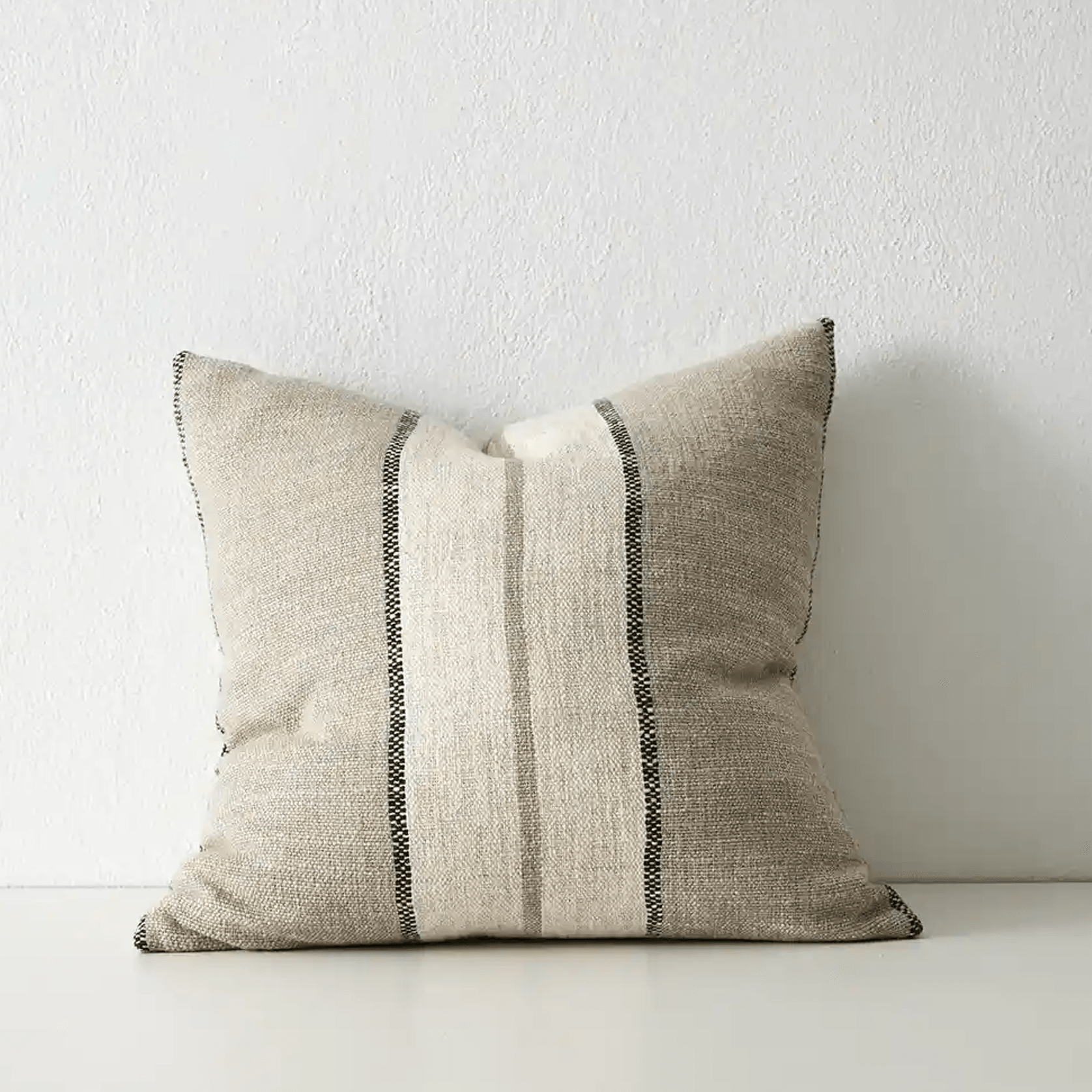 Weave Home Ottavio Cushion - Natural | Textured Stripe gallery detail image