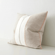 Weave Home Ottavio Cushion - Earth | Textured Stripe gallery detail image