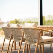 Burnett Outdoor Dining Chair - Eucalyptus / Beige gallery detail image
