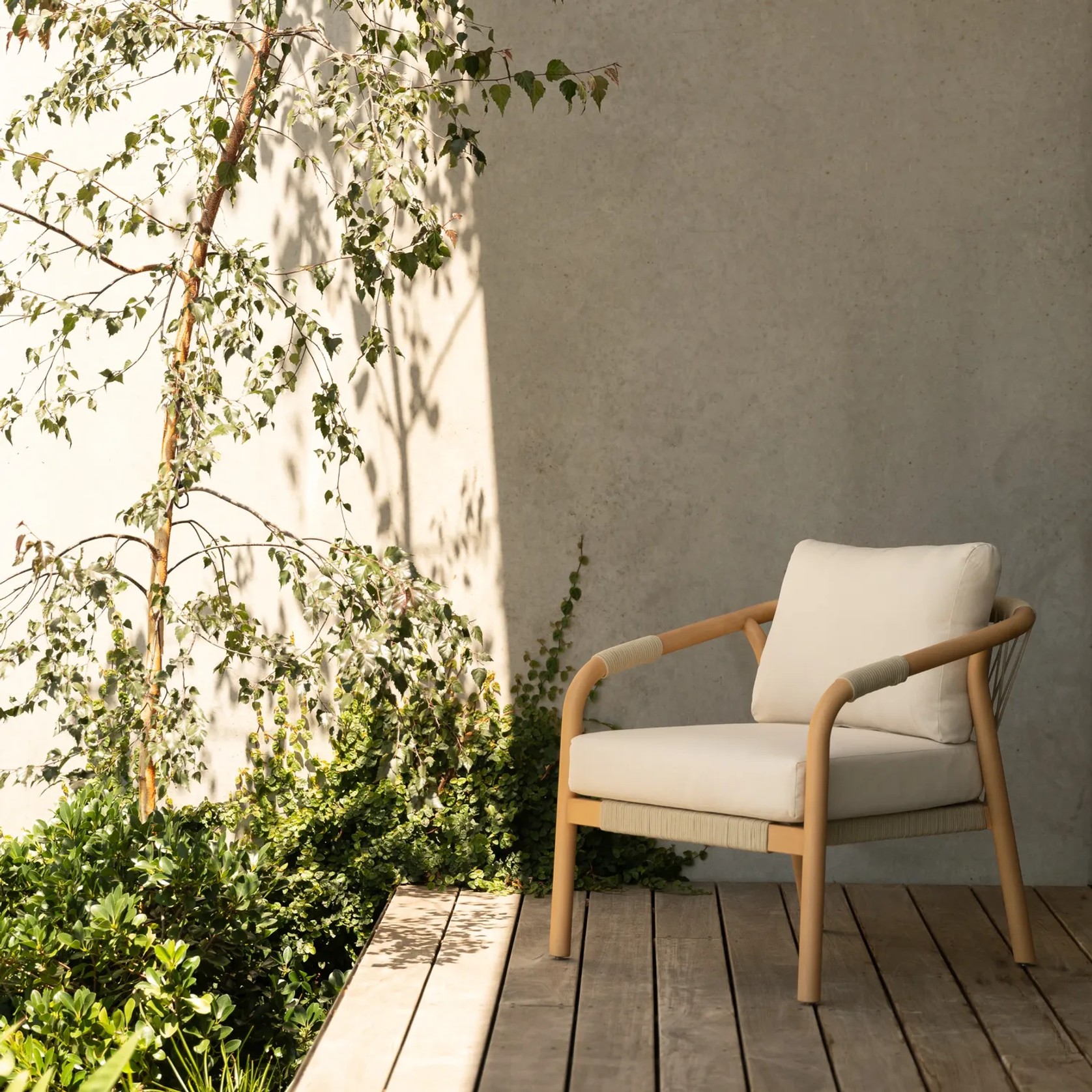 Burnett Outdoor Armchair - Eucalyptus / Beige gallery detail image