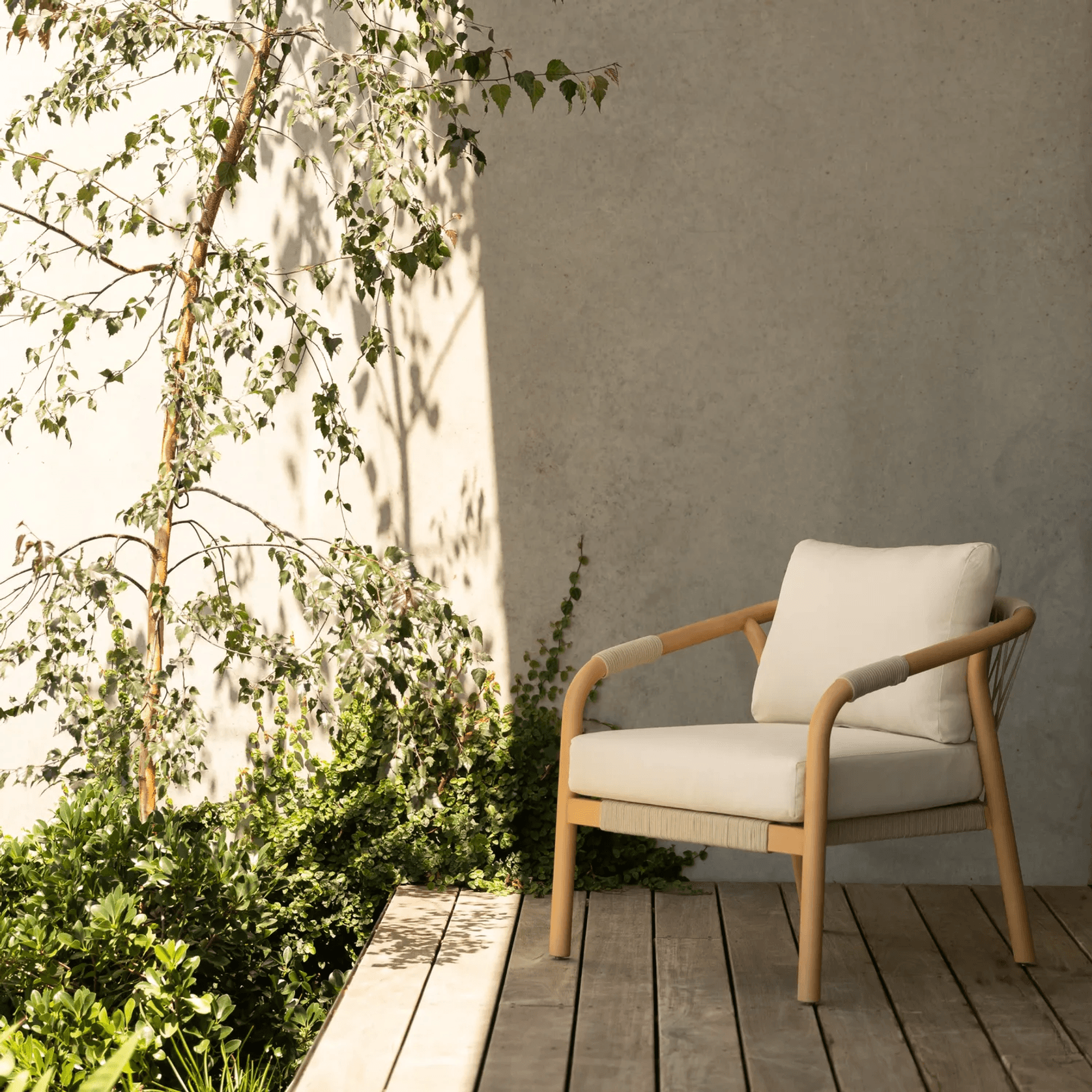 Burnett Outdoor Armchair - Eucalyptus / Beige gallery detail image