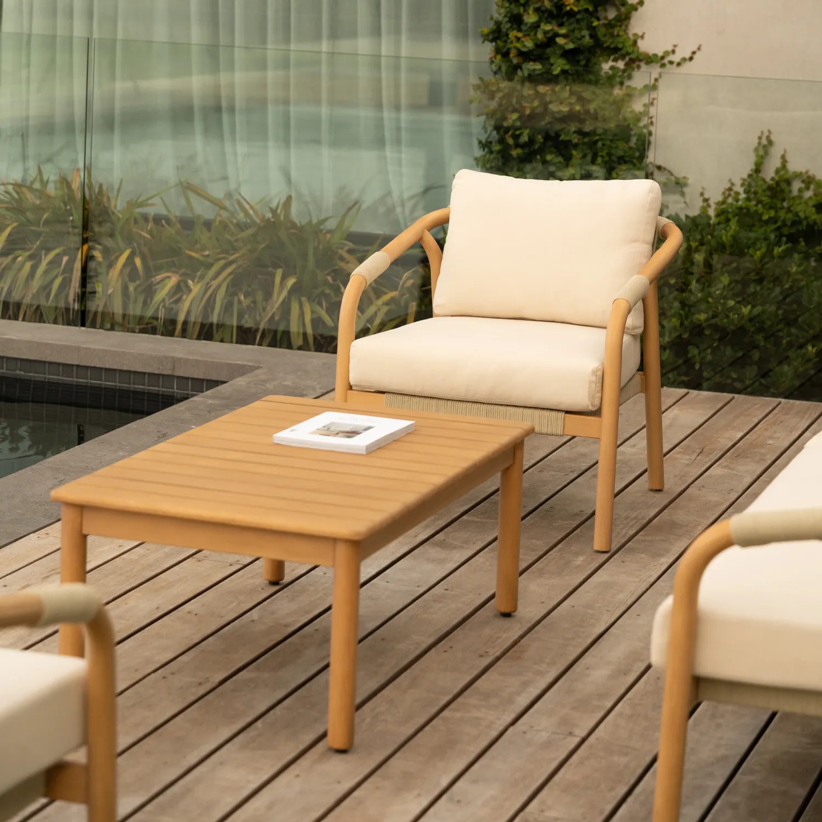 Burnett Outdoor Coffee Table - Eucalyptus gallery detail image